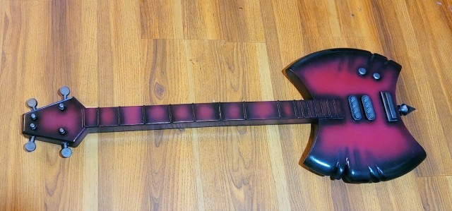 overdue marcy bass commission almost finally completed. need to fix paint on the back, glue everything + strings and add 