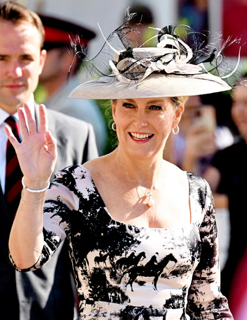 theroyalsandi: The Countess of Wessex attend a Queen’s Birthday Parade on final day of their t