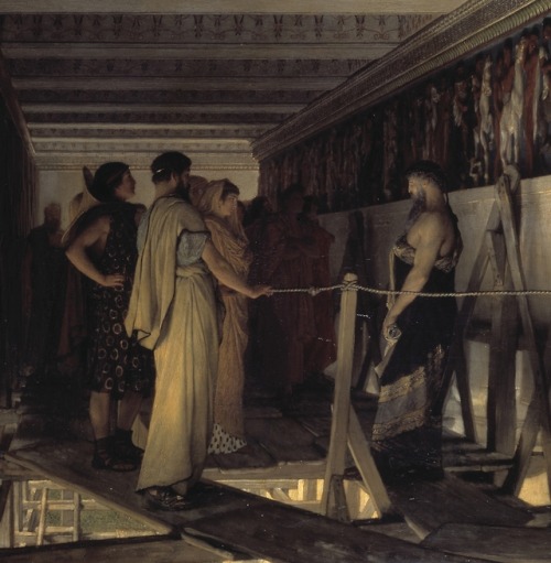 Details: Phidias shows off the Parthenon frieze, 1868, by Lawrence Alma-Tadema.