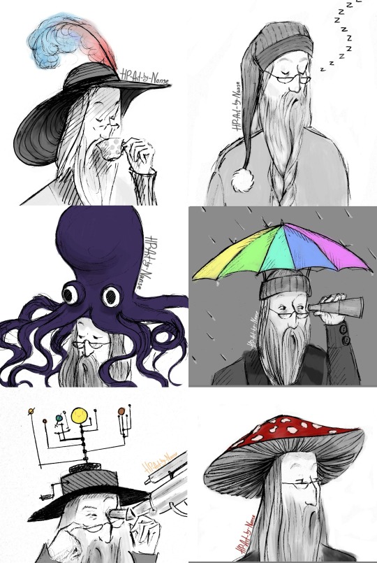 Every single hat Albus has ever worn on my blog so far: