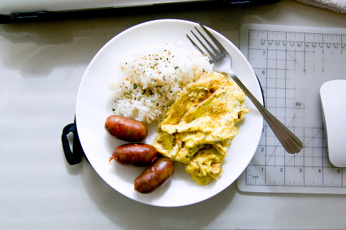 Eggs, Longanisa, and Rice November 7, 2013 12:01PM