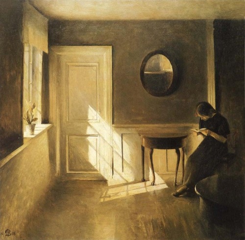 lilacsinthedooryard:Peter Vilhelm Ilsted (Danish,1861–1933)Girl Reading a Letter in an Interior  190