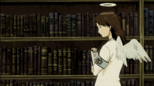 8a8y:“Library - Abandoned Factory - The Beginning of the World”Haibane Renmei: Epis