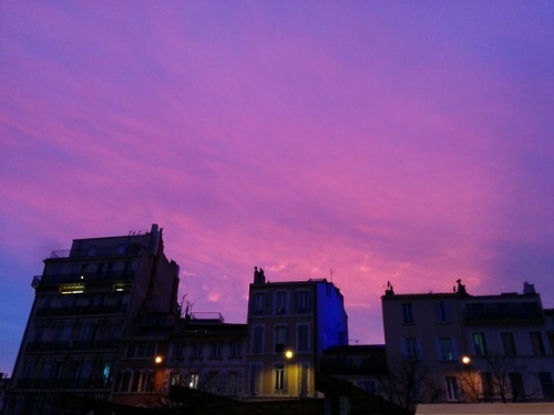 [03.01.2018 - Marseille, France] Pink dusk over the Cours Julien.