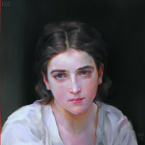 Hi guys, here is another master study after William-Adolphe Bouguereau. Rêverie sur le seuil (Portr