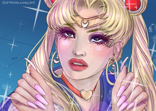 “In the name of the moon, I will snatch yo wig bitch. Periodt.”(redraw by me)