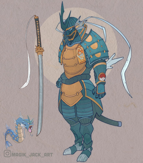 wearepaladin:Charizard, Gyrados, Mega Pigeot, Goodra, and Feraligatr themed armor byJack Burke