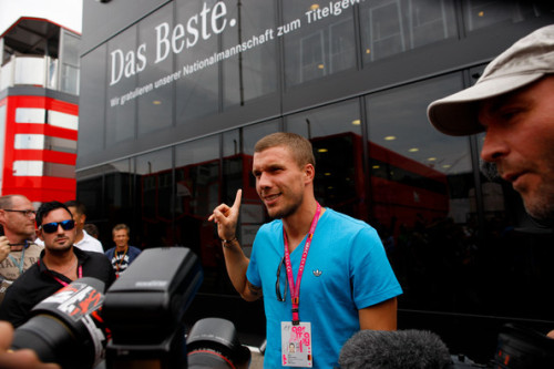 Das Beste, ja. indeed. Lukas in Hockenheim for the F1 Grand Prix of Germany. Getty