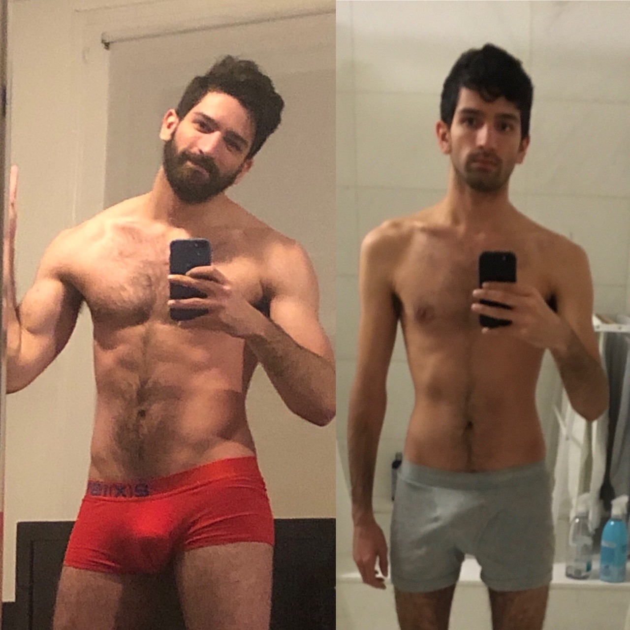 blissyoukrishna:  (Since my last comparison pic got flagged March 2017 at 122 - December