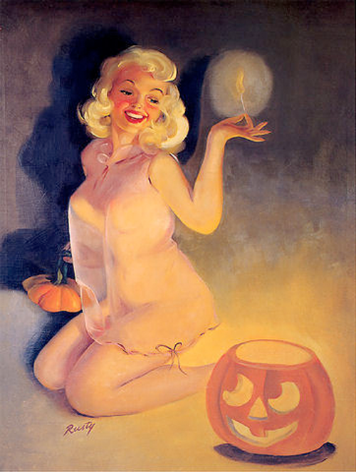 oldtimeerotica: Artist - Donald L. Rust / Rusty. Celebrate Halloween with Oldtimeerotica all mo