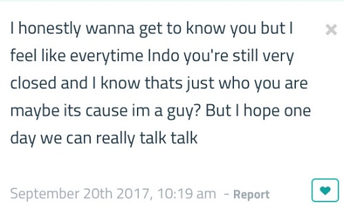 Wooah there, I just saw this now. Who are you?? Don’t be shy, message me!! Since I’m back on sarahah