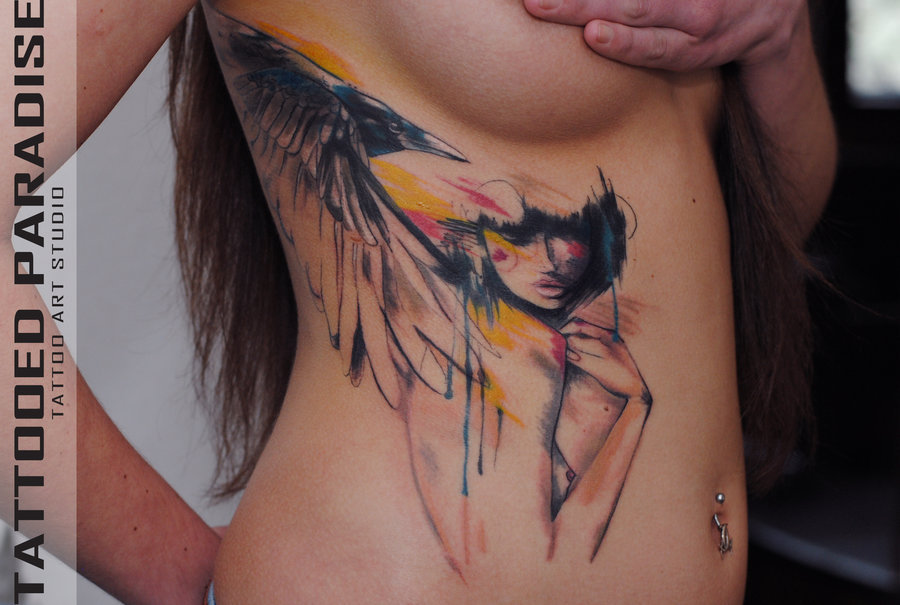 rubendomfer:  Watercolor tattoo by Aleksandra Katsan 