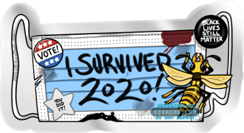 I Survived 2020! Bonus StickerA special 2020 treat for this month’s bonus sticker: a little me