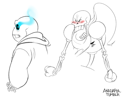 anadapta:  I’ve been feeling like a complete worm for the last few days, and trying to cheer myself up between pages with skelebros.They are the cause of, and solution to, 35% of my problems.