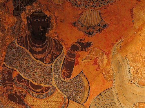 Some details of Lepakshi temple painted ceilings
