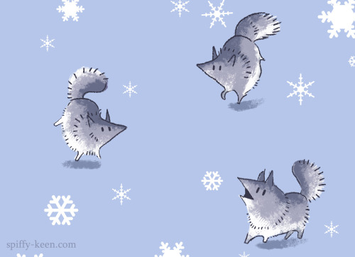 shadeykris:  Snow-falling wolves pattern!Aroo!