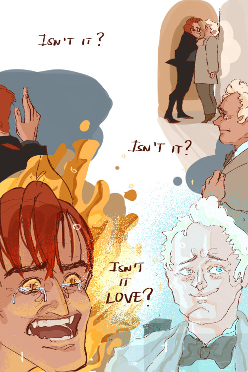 creatorivm:A Good Omens lyric comic for Isn’t It Love? From Steven Universe!song: youtu.be/m