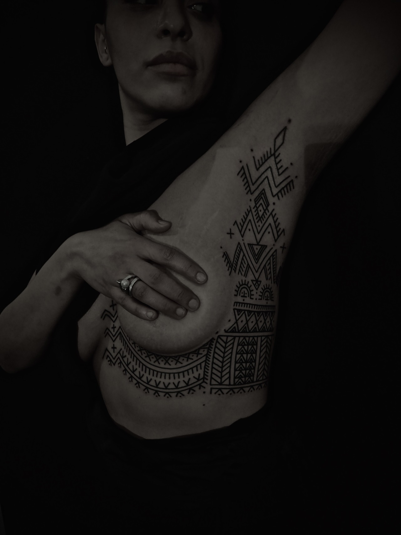 guyletatooer: Begining ! Some free hand on Samia from Montreal  Saved Tattoo Brooklyn