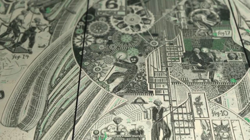 Mark Wagner “U.S. Dollar Art. (via Money is Material: Watch as Collage Artist Mark Wagner Turns the 