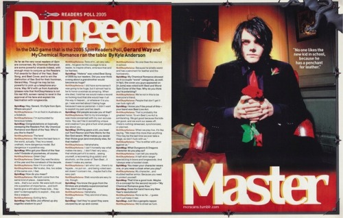 mcrscans:My Chemical Romance’s Gerard Way interview for SPIN, March 2006 by Kyle Anderson, cov