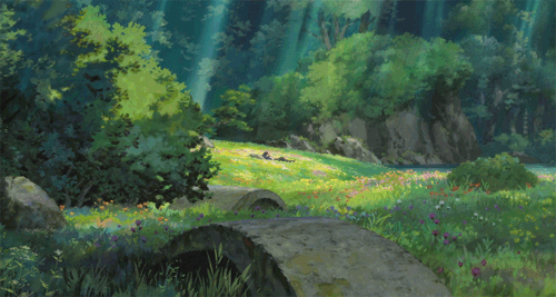 intoomanyfandomsray:  Studio Ghibli Sceneries:My heart: *FUWA FUWA*