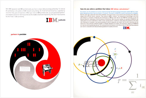 Matthew Leibowitz, artwork for Caltex and AD magazine, 1940s. IBM 1950s, Via thisisdisplay