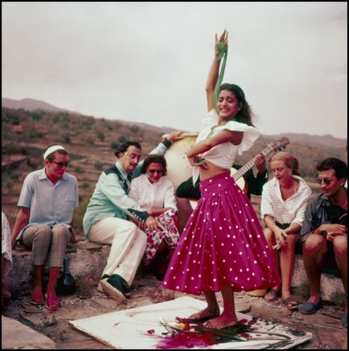 La Chunga and Salvador Dalí, summer of 1957. Salvador Dalí invited Micaela Flores Amaya, aka La Chun