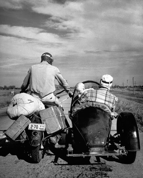 Motorcycle Family, from ‘The Highway 36 series’, 1948, Allan Grant.American (1920 - 2008