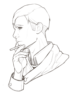 szajnie:  Profile practice with Commander Handsome. 