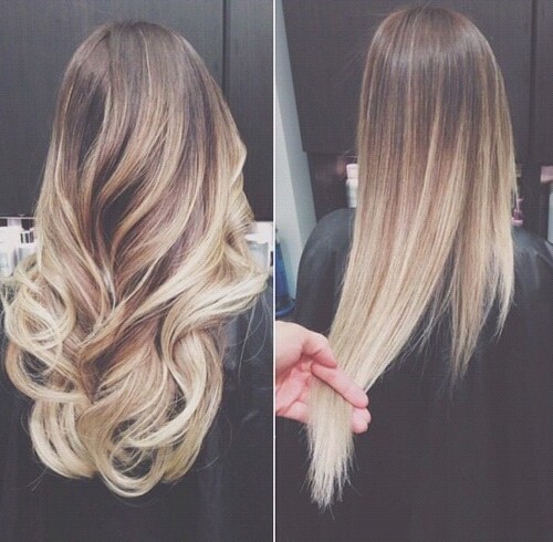 Light blonde ombre hair