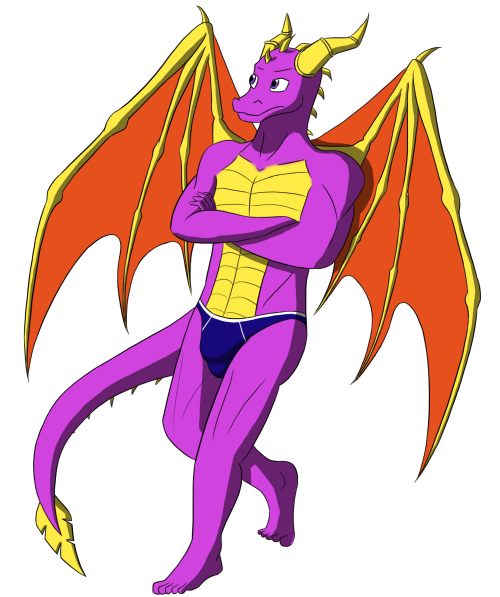 Spyro: Cynder, are you done in there? I need to take my clothes out to get dressed! Cynder: I don’t know…. I don’t mind you dressed as you are~~~  Someone requested Spyro in briefs..and I thought, why not so here he is in full sexiness,