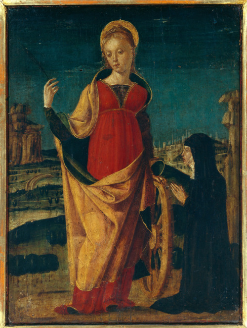 Saint Catherine of Alexandria Adored by a Nun, by Antonio Cicognara, Accademia Carrara, Bergamo.