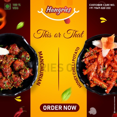 Manchurian or Honey Chili Potato?What will you choose?Comment down.Place your order from Hangries now!!Call us for more enquires +91-9369-522-222 #food#foodie#foodforlife#restaurant#bestrestaurant#italianfood#chinesefood