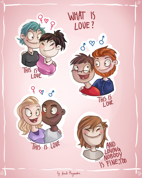 choco-anouki:  A little artwork I did.Love is not a matter of gender.Larger version over here: http://fav.me/d8yye0t