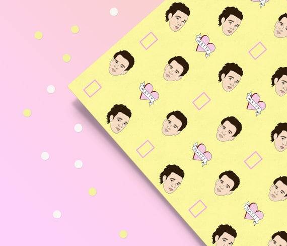 Timothee Chalamet Wrapping Paper- Pink Wrapping Paper- Timothee Chalamet  Gift Wrap