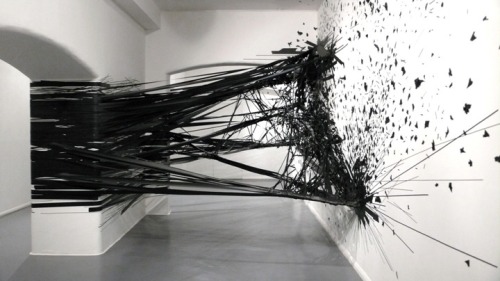 roachpatrol: from89: Black Tape Installation (by Monika Grzymala) Via SERIOUS FUCKING BUSINESS ART I