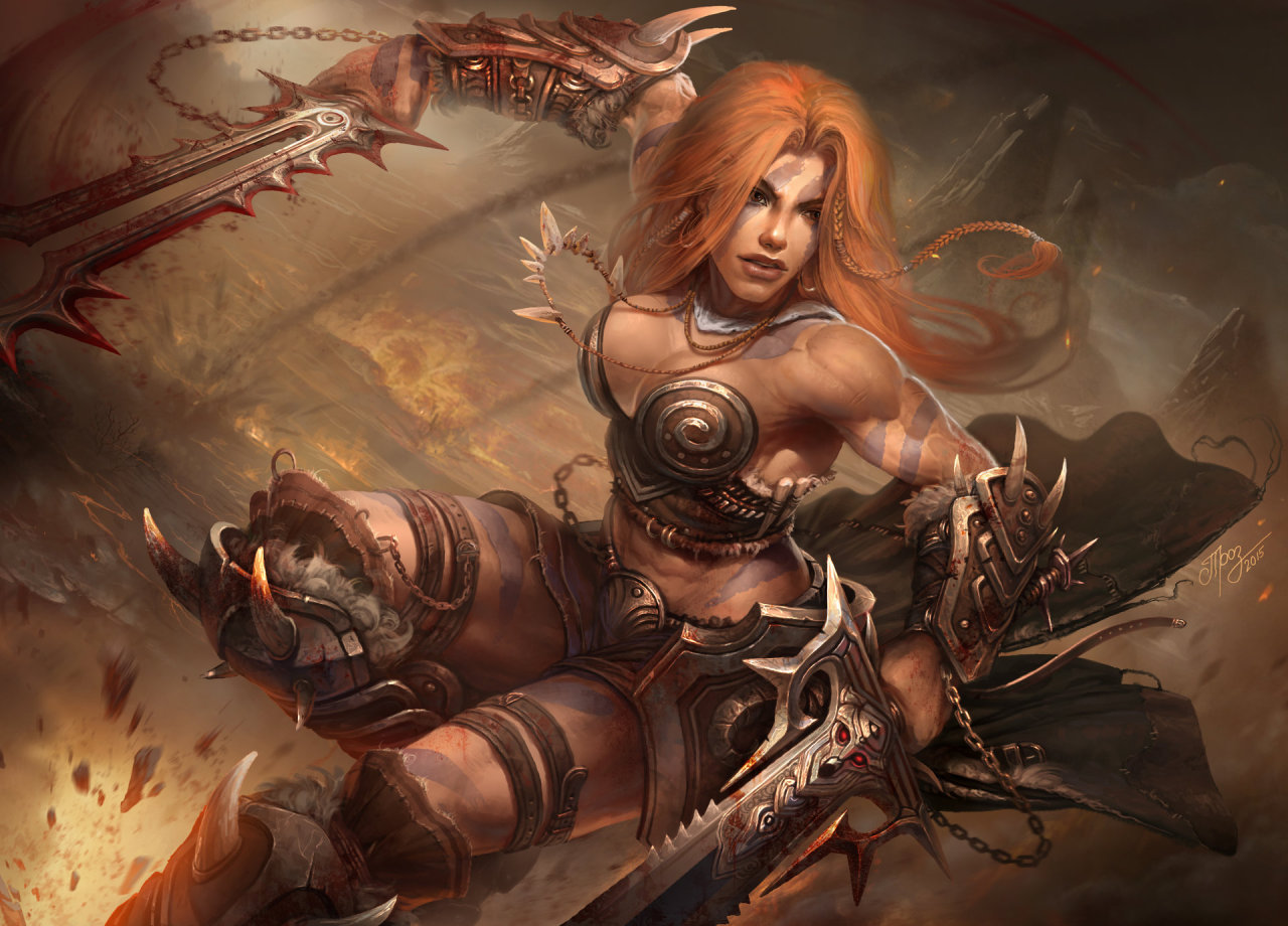 Barbarian women warriors