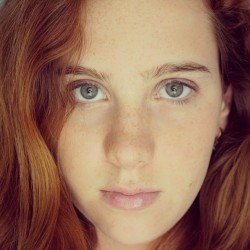 kelseyirene4:  Heehee freckles :) #me #portrait #freckles #longhair #redhead #blueeyes 