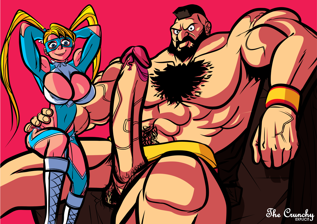 thecrunchy:And there it is, the finished +18 art of Street Figher. Rainbow Mika seated