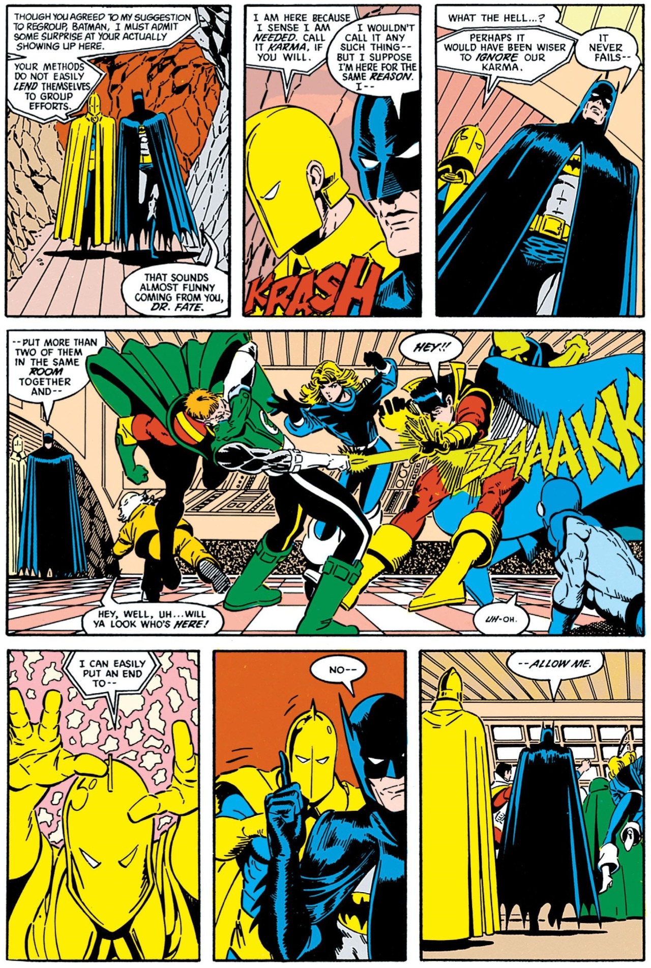 panels-of-interest:  Batman vs. Green Lantern (Guy Gardner).[from Justice League