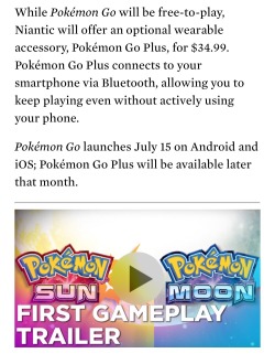 mysticlycursedviolet:  RELEASE DATE FOR POKEMON GO IS OUT GUYS. READY FOR JULY 15th? 