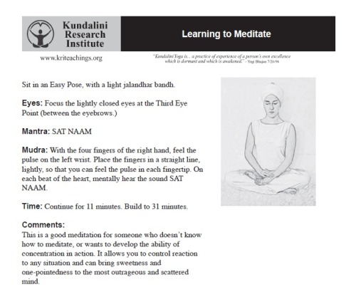 ceremonyskin: super sweet kundalini meditation “Learning to Meditate”Sit tall, feel yourself ground