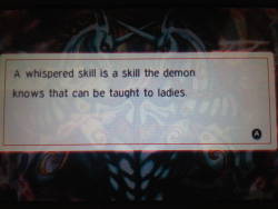 moonsideswings:  I named my character in Shin Megami Tensei IV “ladies” and it’s been pretty great  