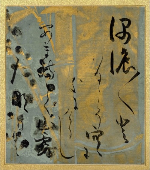 design-is-fine:Waka poems (Shikishi), pictures of flowers and grasses of the Four Seasons, Tawa