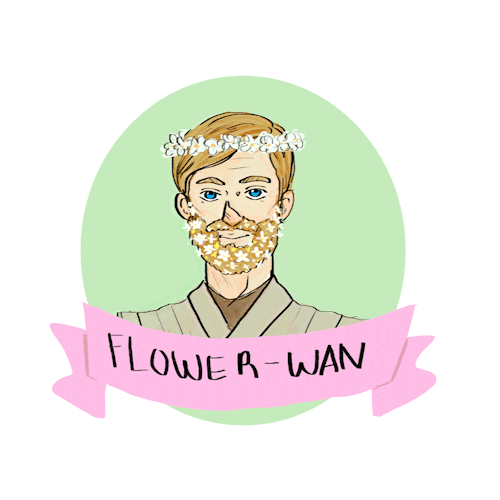 I really like this flower beard trend and I think obi wan should have one always