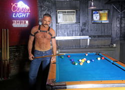 realmenreallife:  Craig at the Atlanta Eagle pool table.