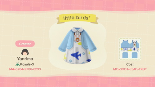 Recreated the little birds’ stylish dress from Animal Crossing: Pocket Camp.