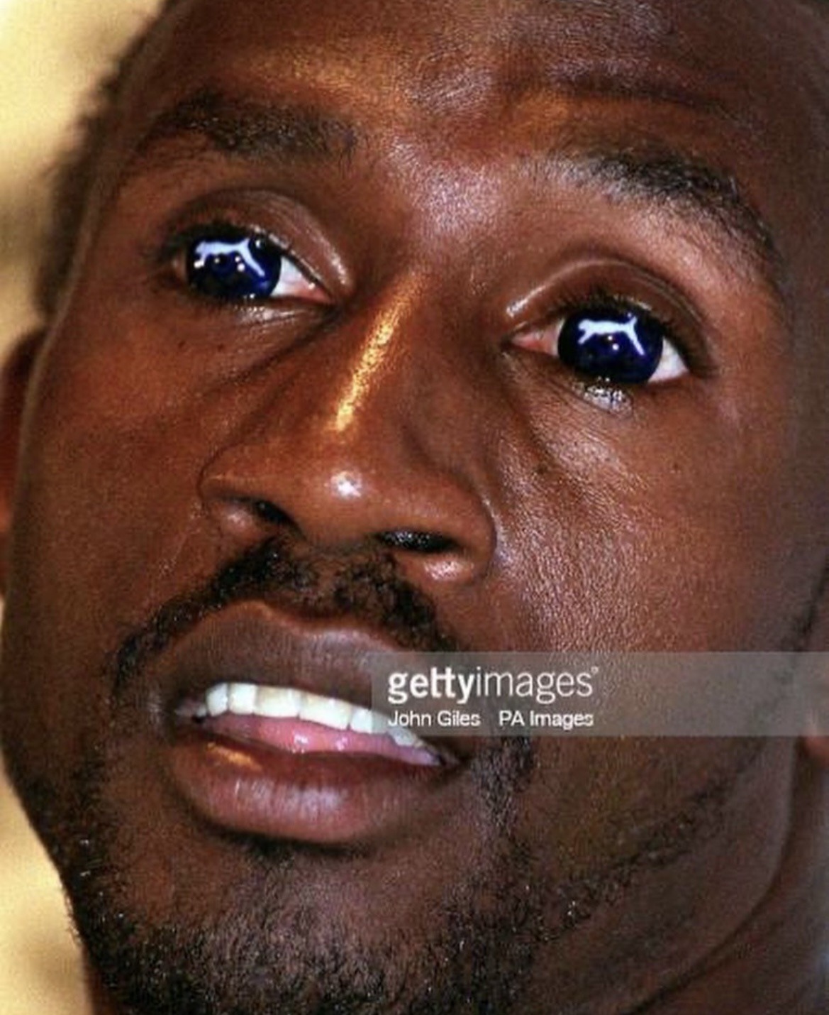cosmicanger:Track runner Linford Christie wearing Puma contact lenses during the 1996 Olympics in Atlanta 🌺(a Reebok sponsored event btw 🤣)