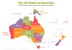 mapsontheweb:  Australia’s 24 States, had every historical proposal succeeded. by Alexandr Trubetskoy Keep reading