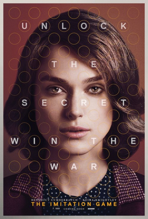  The Imitation Game ‏@ImitationGameUK  2h Brand new poster for @GlamourMagUK’s November cover star Keira Knightley, as code-breaker Joan Clarke #ImitationGame 